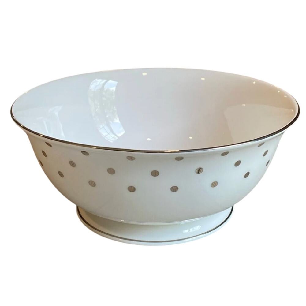 NWT Kate Spade Lenox 8.5" Round Larabee Road White Gold Serving Bowl